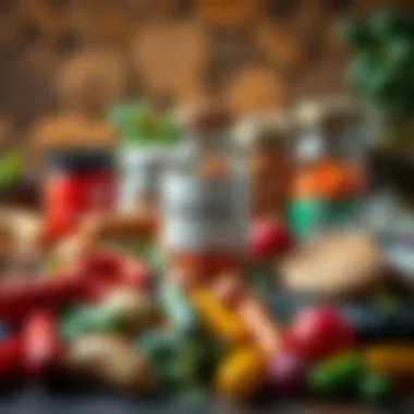 Vibrant array of vitamins displayed artistically