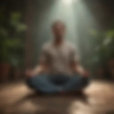 Guided Meditation for Healing A tranquil scene depicting a guided meditation session for emotional healing.
