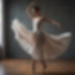 Graceful dancer in flowing movement