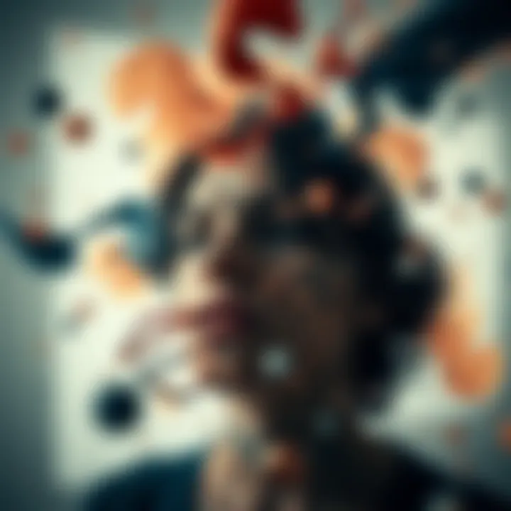 Abstract Reflection of Feelings and Social Dynamics An abstract artwork reflecting complex feelings and social dynamics.