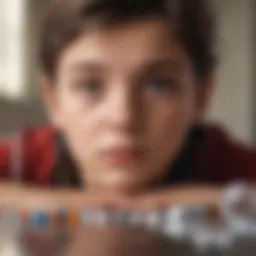 Child pondering medication options