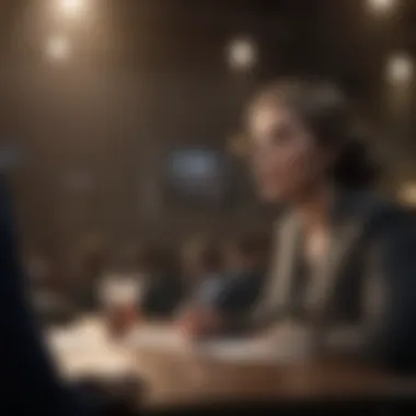 Effective Preparation for Speaking An individual engaging in a structured preparation session for a public speech