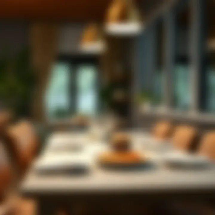 Mindful Eating Environment A serene dining table setting, emphasizing mindful eating and peaceful ambiance.
