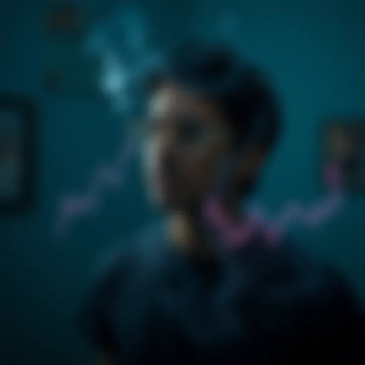 Mood Fluctuations in Bipolar Affective Disorder Conceptual illustration depicting the mood fluctuations associated with bipolar affective disorder.
