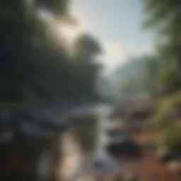 A serene landscape illustrating tranquility amidst turmoil