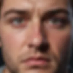 A close-up of a frustrated individual with furrowed brows, symbolizing irritability.