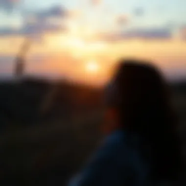 Introspection and Healing A serene landscape, depicting introspection and emotional healing.