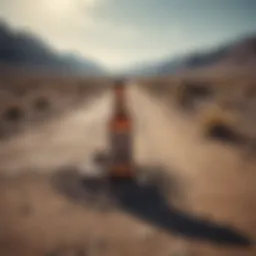 A desolate landscape symbolizing the isolation of addiction