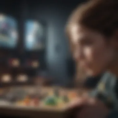 Cognitive Development Through Gaming Conceptual illustration of cognitive development through gaming