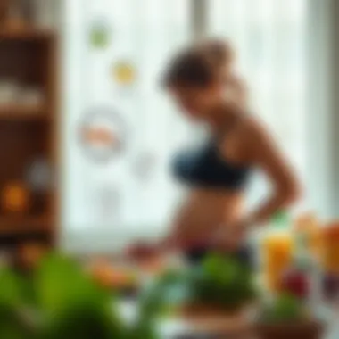 Lifestyle Habits and Weight Loss Graphic illustrating lifestyle habits contributing to weight loss