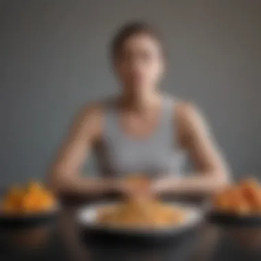 Person meditating to understand food intake