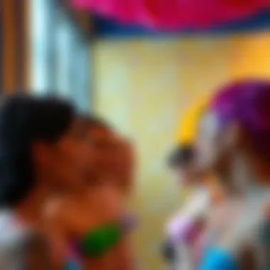 Symbolic representation of diverse gender identities through vibrant colors
