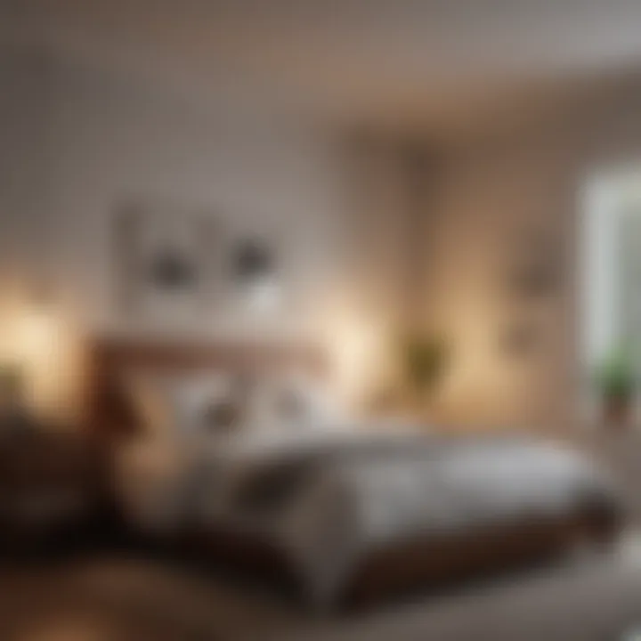 A tranquil bedroom environment promoting restful sleep.