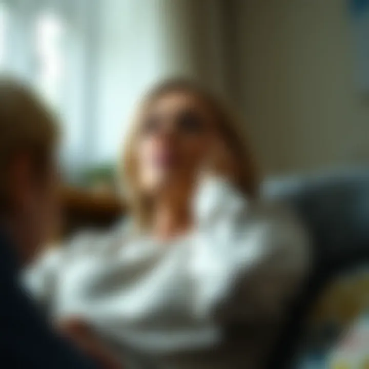 Seeking Help for Emotional Well-being Illustration of mental health support and therapy