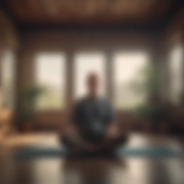 A person meditating in a calm environment, illustrating mindfulness