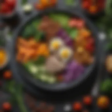 Nutrient-Rich Balanced Meal A balanced meal with colorful vegetables and lean protein