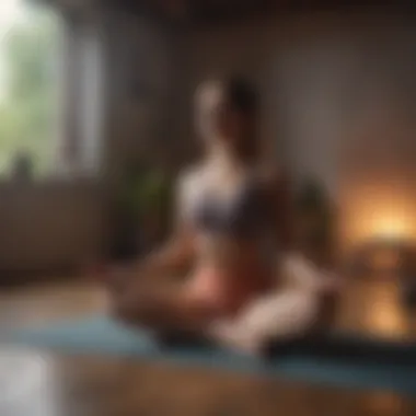 Mindful Yoga Practice A person practicing yoga in a peaceful setting