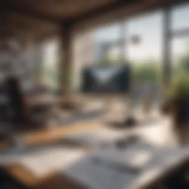 Creating an Invigorating Work Environment A serene workspace with natural light promoting focus