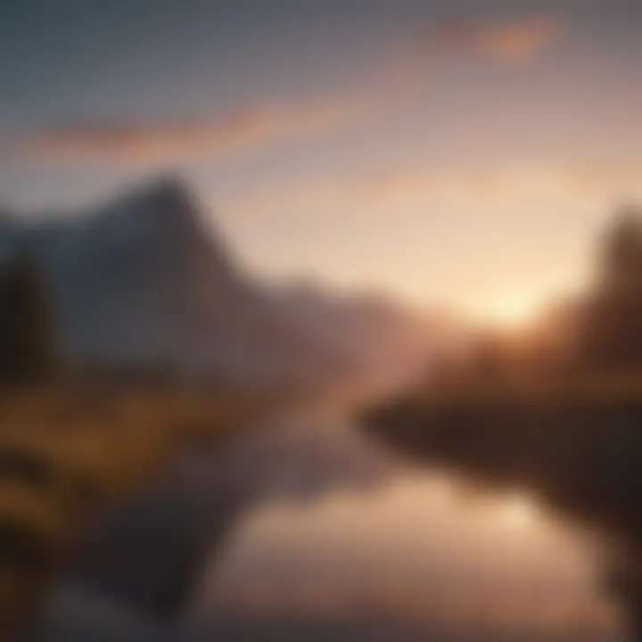 A serene sunrise over a calm landscape symbolizing the start of a new day.