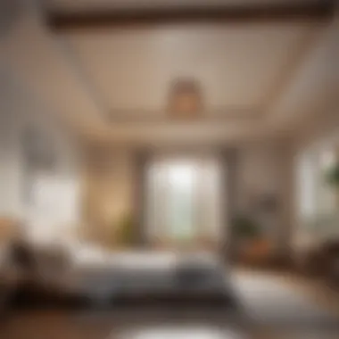 Sanctuary of Peace A tranquil bedroom setting that promotes relaxation and mental peace.