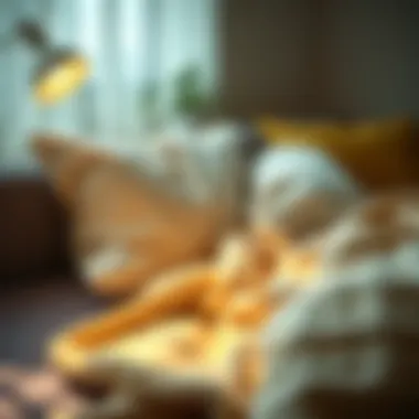 Creating a Restful Sleep Space A cozy pillow and blanket arrangement inviting rest