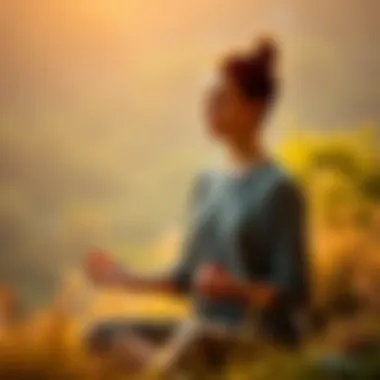 Mindfulness and Relaxation Techniques A person practicing meditation in a peaceful setting