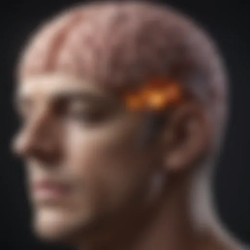 Illustration depicting the brain activity in narcolepsy.