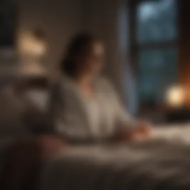 Establishing a Calming Nighttime Routine A cozy nighttime routine with calming elements