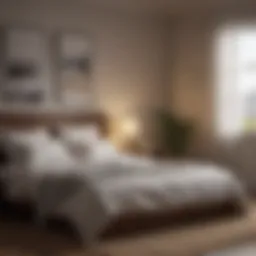 A serene bedroom environment promoting relaxation.