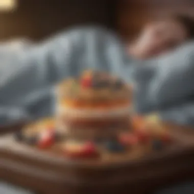 Nutrition's Influence on Restful Sleep Illustration representing the link between diet and sleep health
