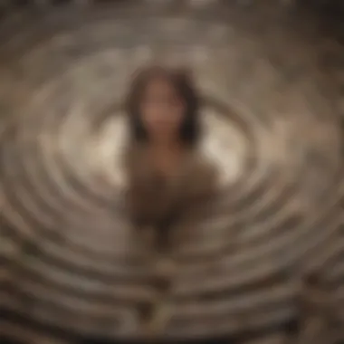 Artistic portrayal of a labyrinth representing the journey through sadness