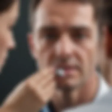 Consultation for Pain Management Close-up of a person consulting with a healthcare professional about pain management