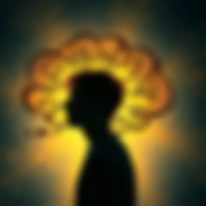Understanding Panic Triggers An abstract illustration of a person surrounded by swirling thoughts representing panic triggers.