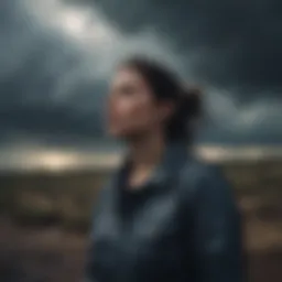 A stormy sky symbolizing emotional turmoil and adversity