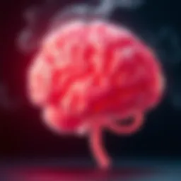 Illustration depicting the brain's reaction to nicotine withdrawal.