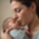 A serene mother embracing her newborn, reflecting emotional bonds.