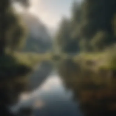 A serene landscape reflecting tranquility