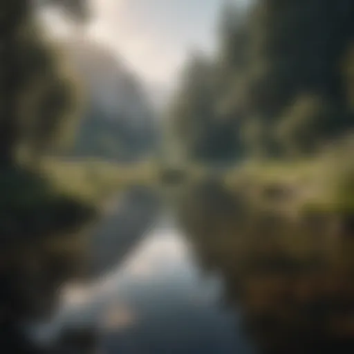 A serene landscape reflecting tranquility