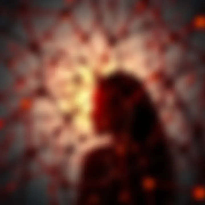 Abstract representation of PTSD and mania intertwining