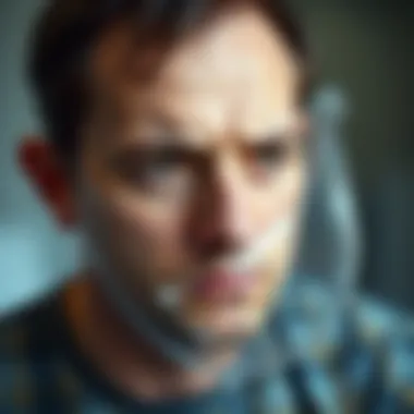 Visual representation of PTSD symptoms and emotional responses