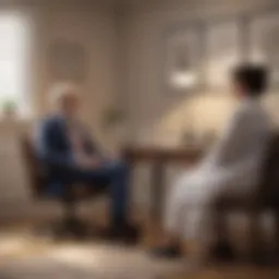 Psychiatrist consulting with a patient