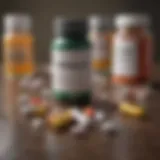 A visual representation of various anxiety medications