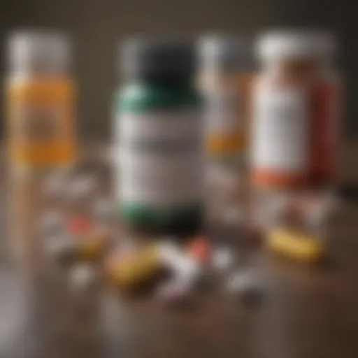 A visual representation of various anxiety medications