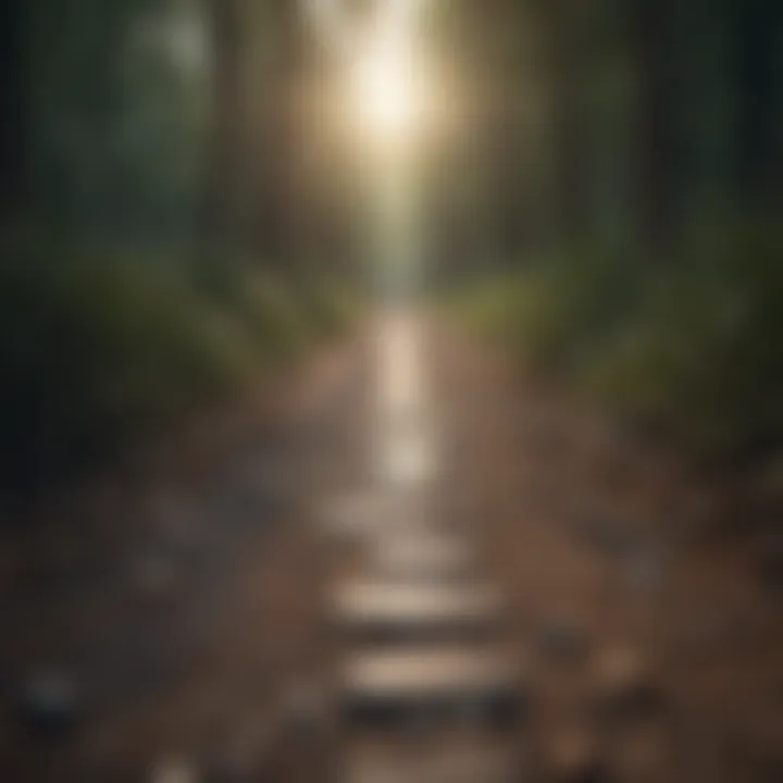 A visual metaphor illustrating the journey of recovery from severe depression