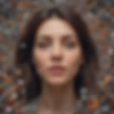 An abstract representation of skitsofrantic behavior capturing chaotic thoughts