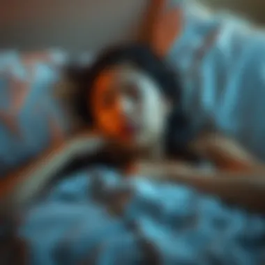 Visual depiction of anxiety influencing sleep disturbances