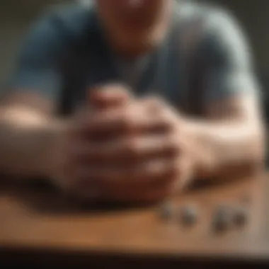 Visual representation of coping strategies for anxiety