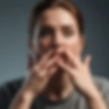 Illustration of physiological responses triggered by anxiety