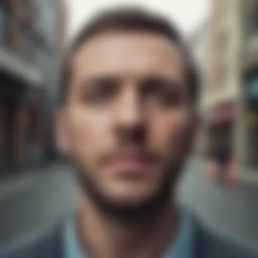 A visual representation of paranoia in a distorted landscape