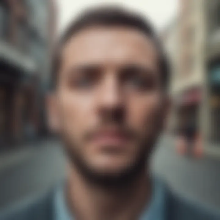 A visual representation of paranoia in a distorted landscape